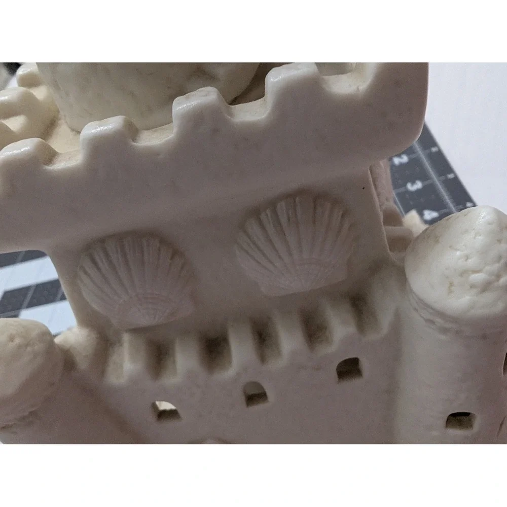 PartyLite Cream Bisque Porcelain Sandcastle 8.5" Tealight Candle Holder P7306 - Picture 5 of 9